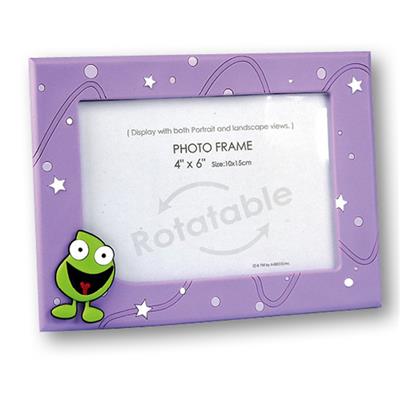 cadre photo enfant violet grenouille pour 1 10x15